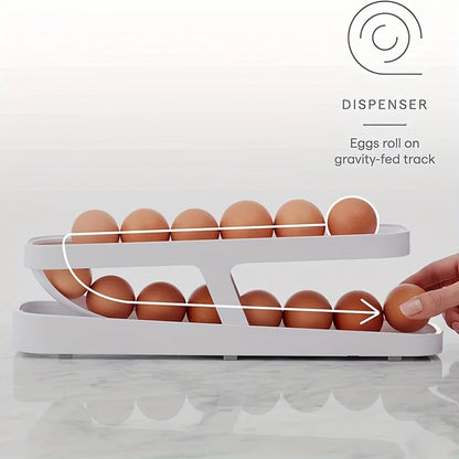 Automatic Scrolling Egg Rack Holder Storage Box